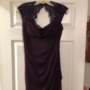 Short dark plum dress